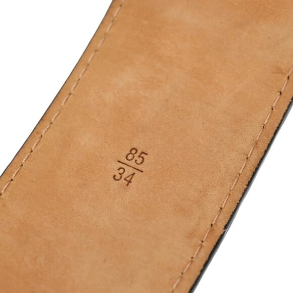 LOUIS VUITTON Ceinture Jeans Belt 85 34 Leather Black Silver Spain M6812 36KB399 - Picture 12 of 13